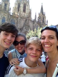 Shelley and her wonderful family in Barceona