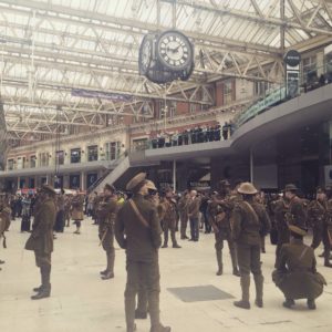 Touching, poignant scene taken at Waterloo Station 1st July 2016...by my daughter.