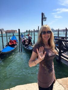 Theresa on holiday in Venice.