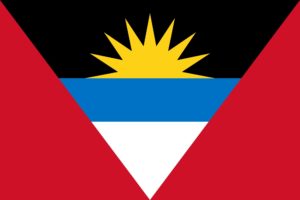 The beautiful, colourful flag of Antigua and Barbuda